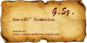 Gorzó Szabolcs névjegykártya