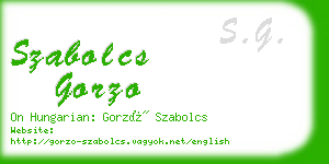szabolcs gorzo business card